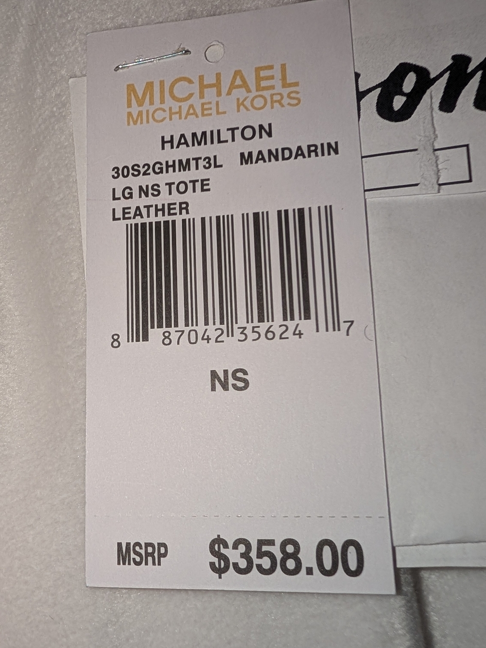 Michael Kors Hamilton Saffiano Leather Large Tote Mandarin Gold With Dustie NWOT - Picture 12 of 12